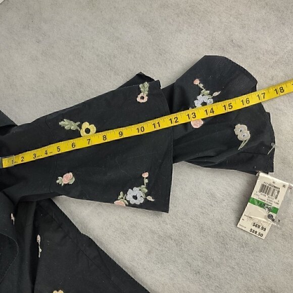 INC International Concepts Embroidered Bell Sleeves Cold Shoulder Top Sz L (NWT) - Picture 9 of 13